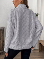 Full Size Fleece Half Zip Sweatshirt Plus Size