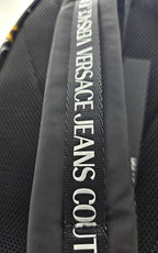 Versace Jeans Couture Logo Black And Yellow Baroque Print Backpack