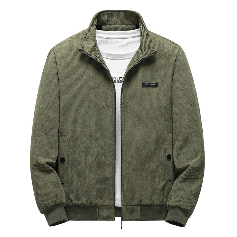 Men's Thickened Corduroy Winter Coat - Large Size