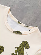 Children's Dinosaur Print Short Sleeve Tee and Shorts Set