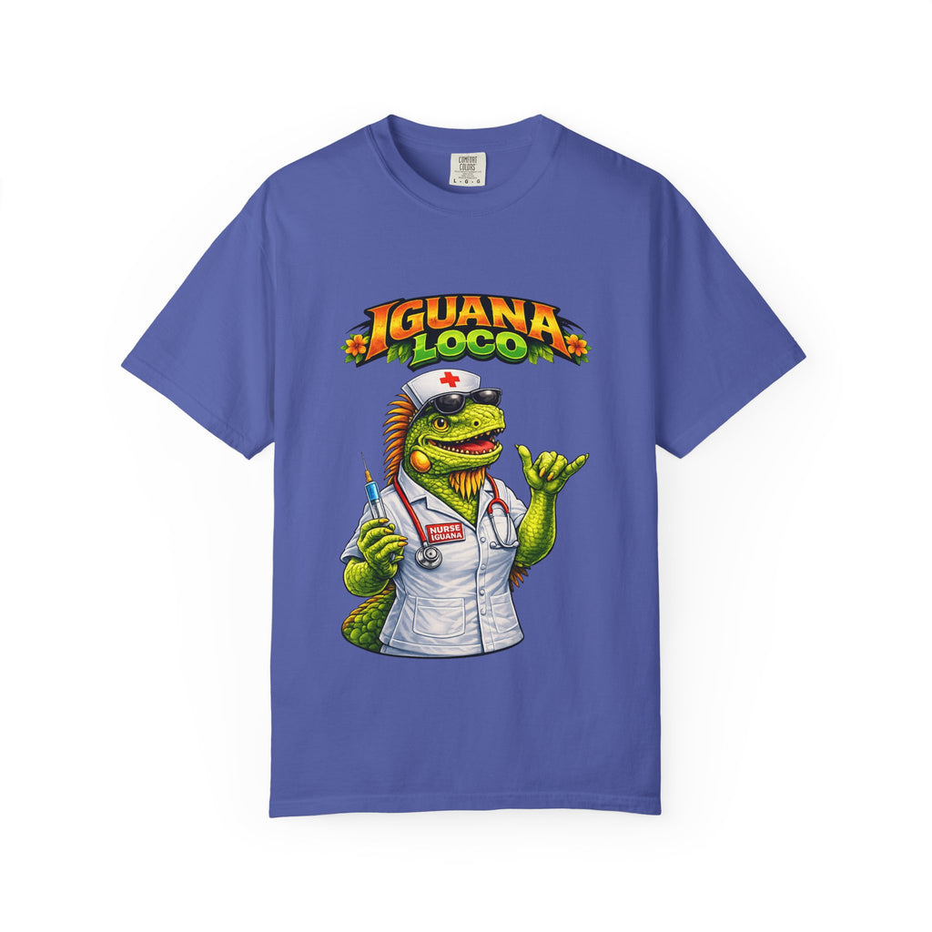 Nurse Iguana Loco Unisex Garment-Dyed T-shirt