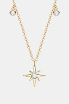 Moissanite North Star Pendant 925 Sterling Silver Necklace