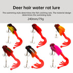 Palisandro Baby Rat Swimbait Bucktail - Muskie/Pike Lure, Hand - tied Deer Hair, Solid Body Fishing Rig