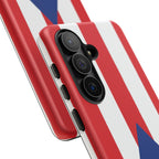Puerto Rico Flag Tough Phone Case Patriotic Red & White Stripe Design