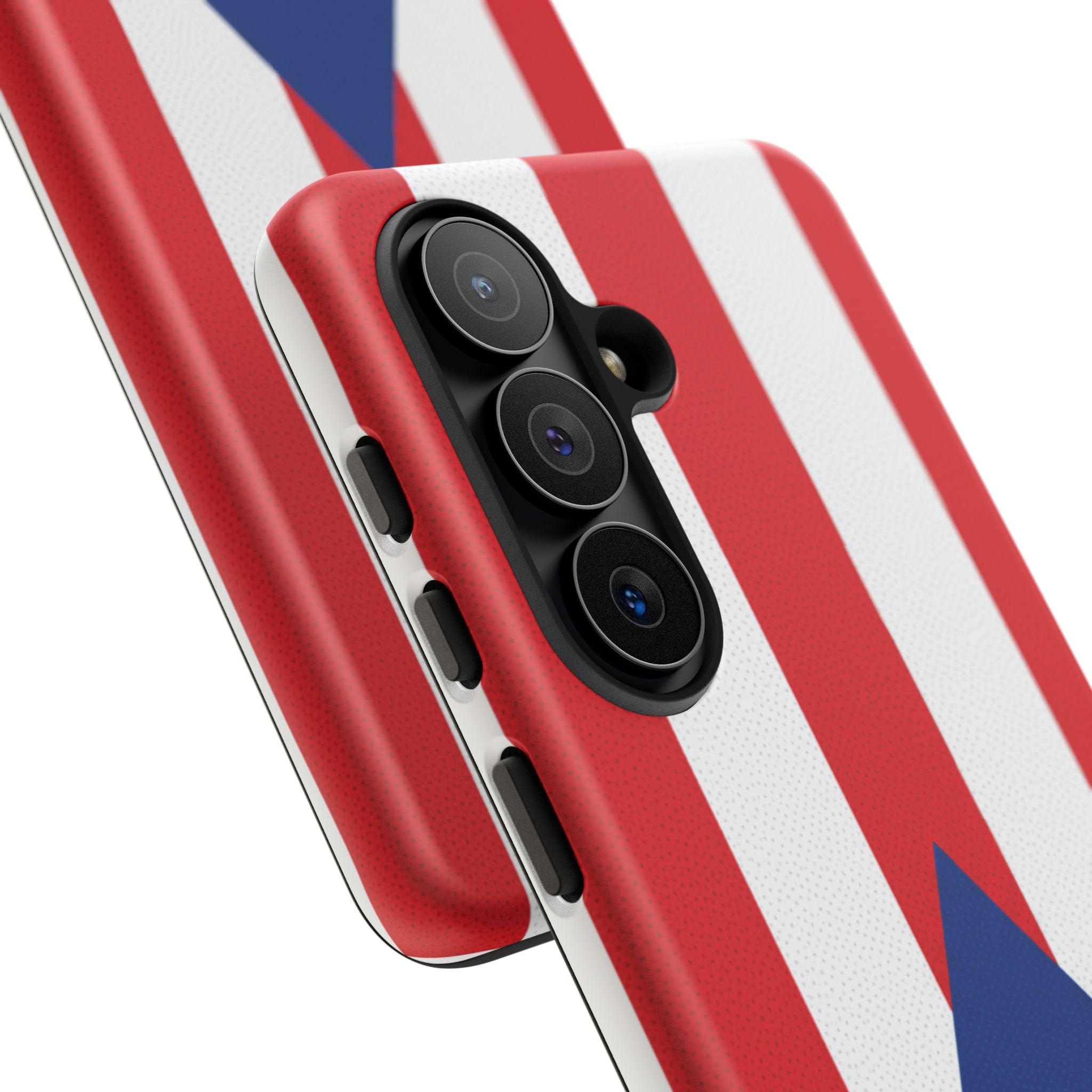 Puerto Rico Flag Tough Phone Case Patriotic Red & White Stripe Design