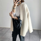 Ins Single Breasted Cardigans Fashion Solid Color Knitted Jacket Women's Autumn Spring Clothing