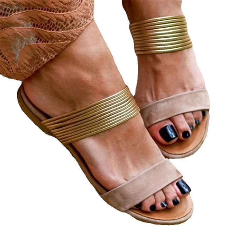 Large Size Women's Flat Sandals Slippers