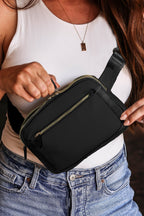 Desert Palm Minimalist Multi-zipped Crossbody Bag