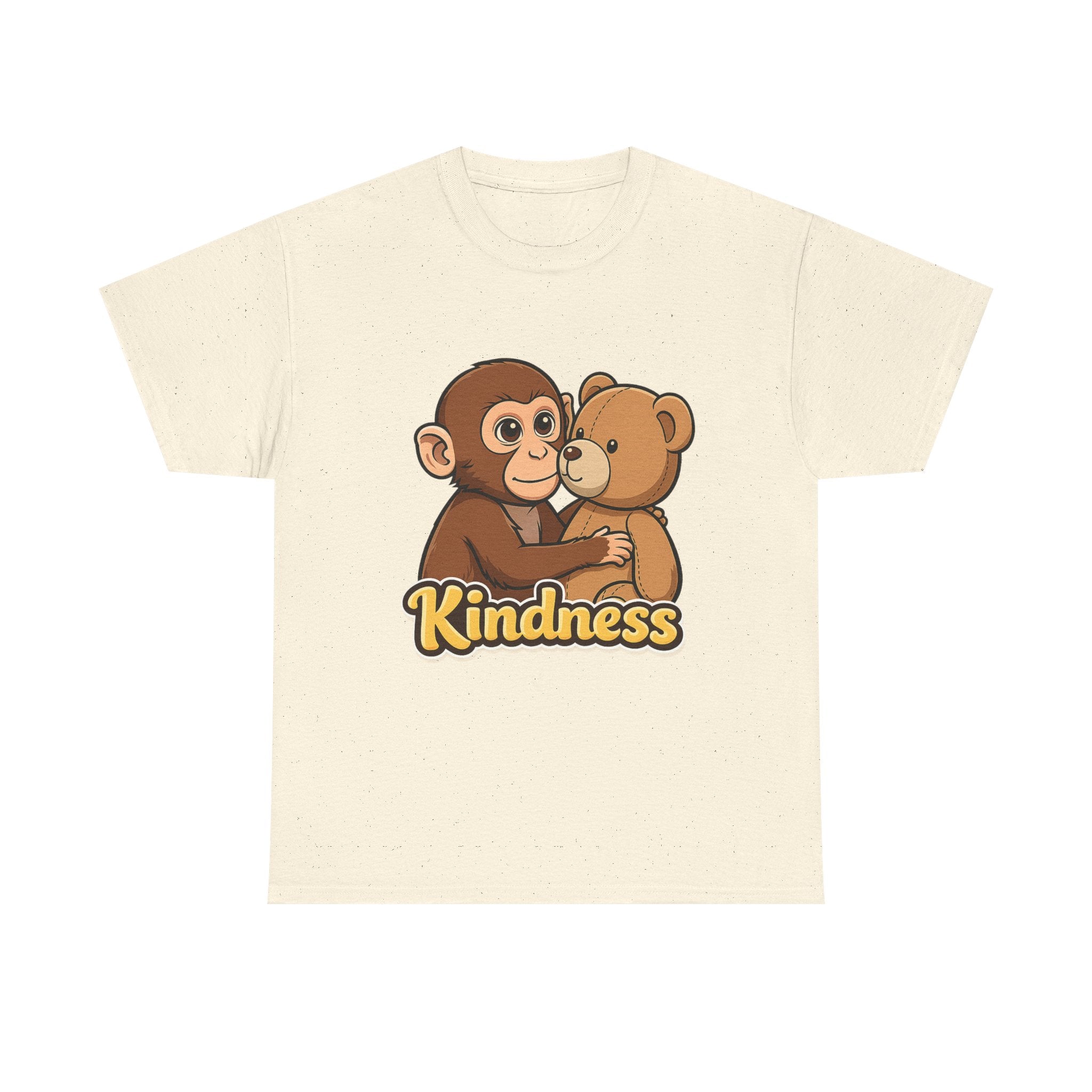 Kindness Monkey & Bear T-Shirt — Cute Hug Graphic Tee