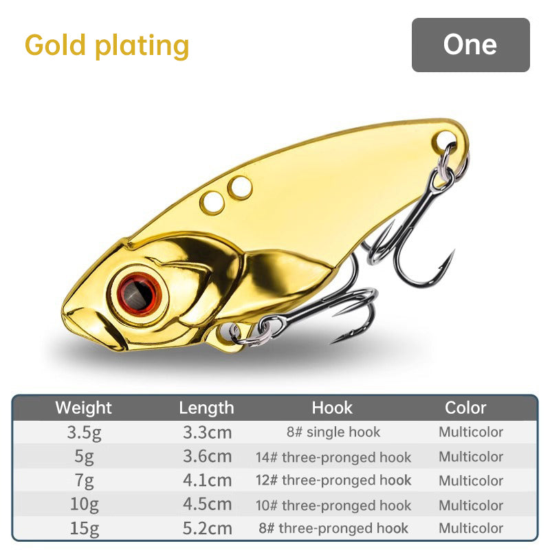 1PCS 3.5g/5g/7g/10g/15g VIB Fishing Lure – Rattlesnake Iron Jig, long-cast hard lure for predatory fish.