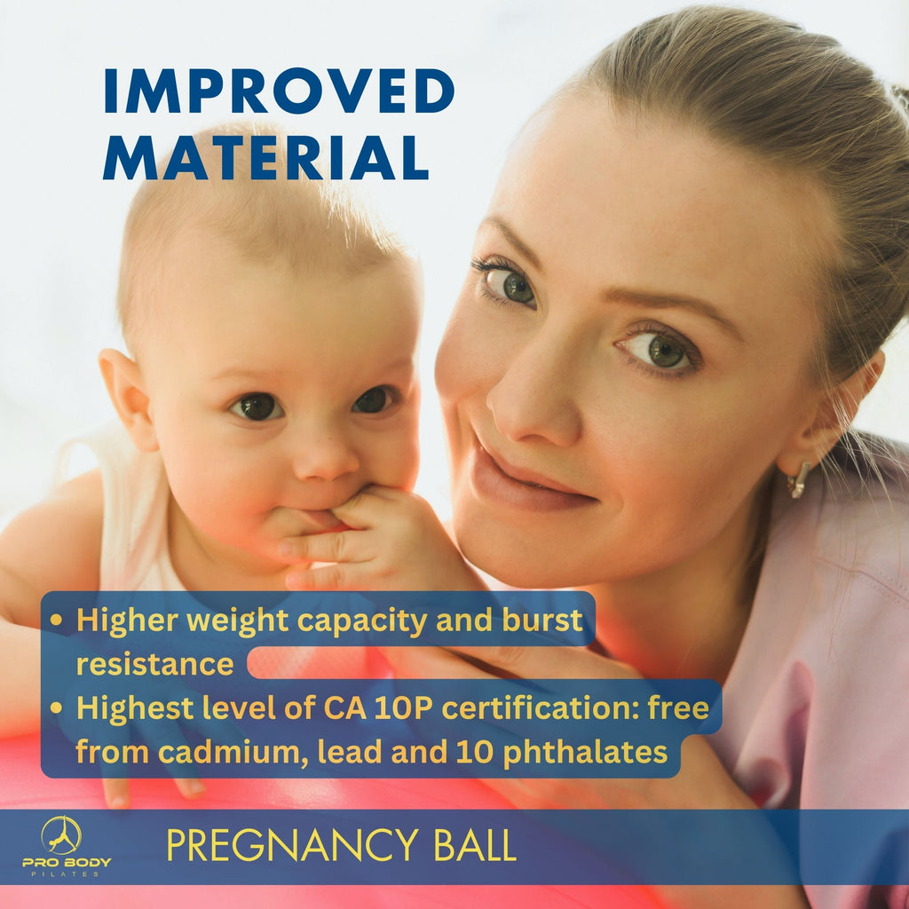 Pregnancy Ball for Maternity, Labor and Birth.  Includes Pregnancy Guide.  (Aqua)
