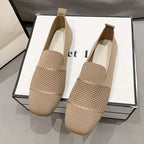 Women's Breathable Flyknit Casual Flat Shoes
