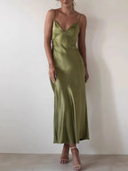 Satin Backless Cami Dress