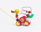 Wooden Duck Pull Toy with Beads for Early Learning