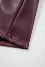 Wild Ginger Vegan Leather Sleeveless Mini Dress