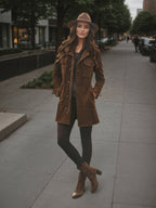 Women’s Vintage Style Long Winter Jacket – Warm Windproof Autumn Coat