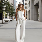 Women's Spaghetti Strap Cami Top & Wide-Leg Pants Two-Piece Set