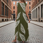 Printed V-Neck Sleeveless High-Waist Maxi Dress | 3 Colors
