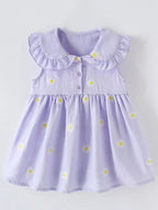 Children's Daisy Peter Pan Collar Sleeveless Dress