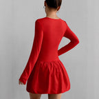 Women's Solid Color Stretch Casual Dress