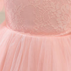 Girls' Lace Stitching Umbrella Princess Dress