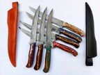 Custom Handmade Damascus Fillet Knife – 8” Razor-Sharp Precision with Resin Handle