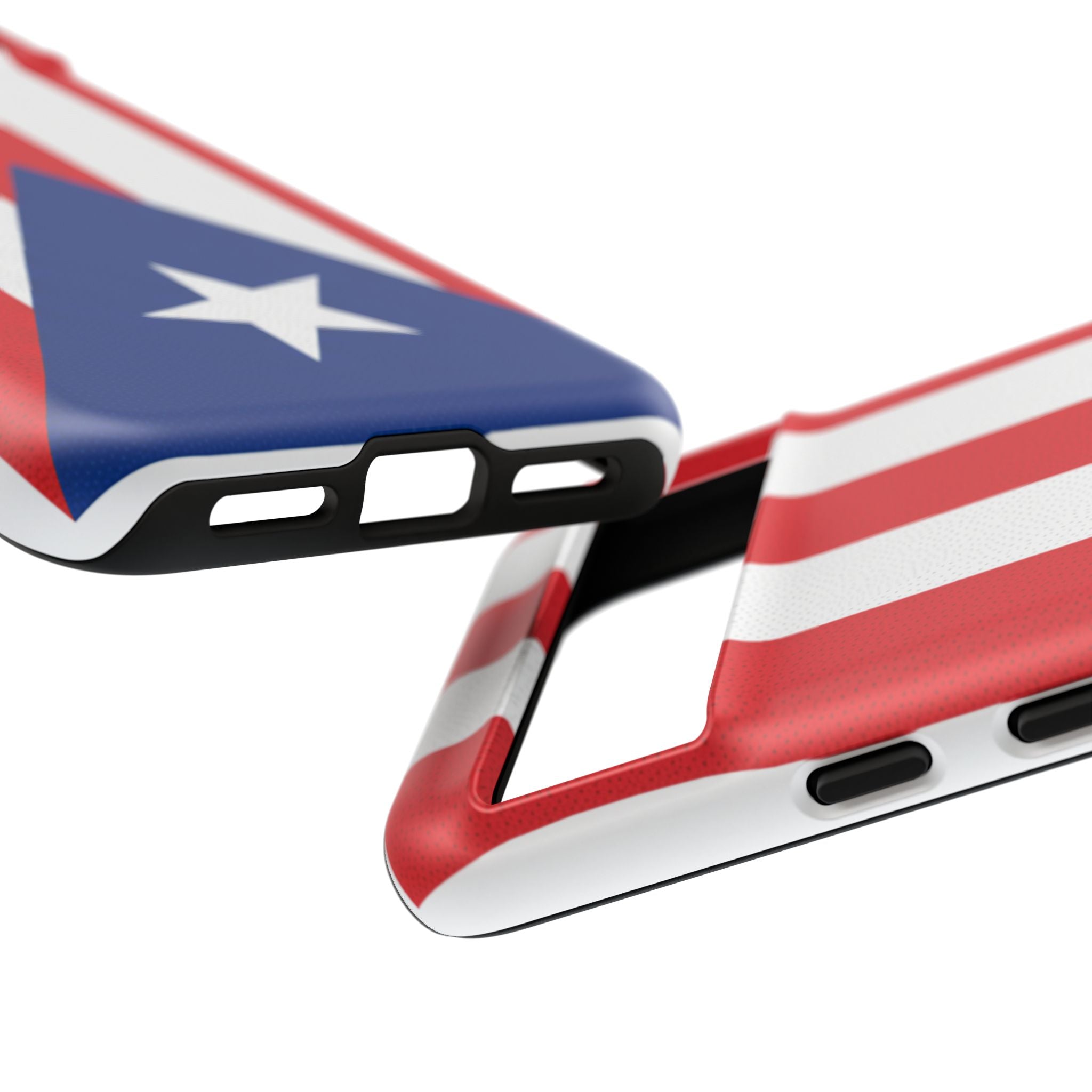 Puerto Rico Flag Tough Phone Case Patriotic Red & White Stripe Design