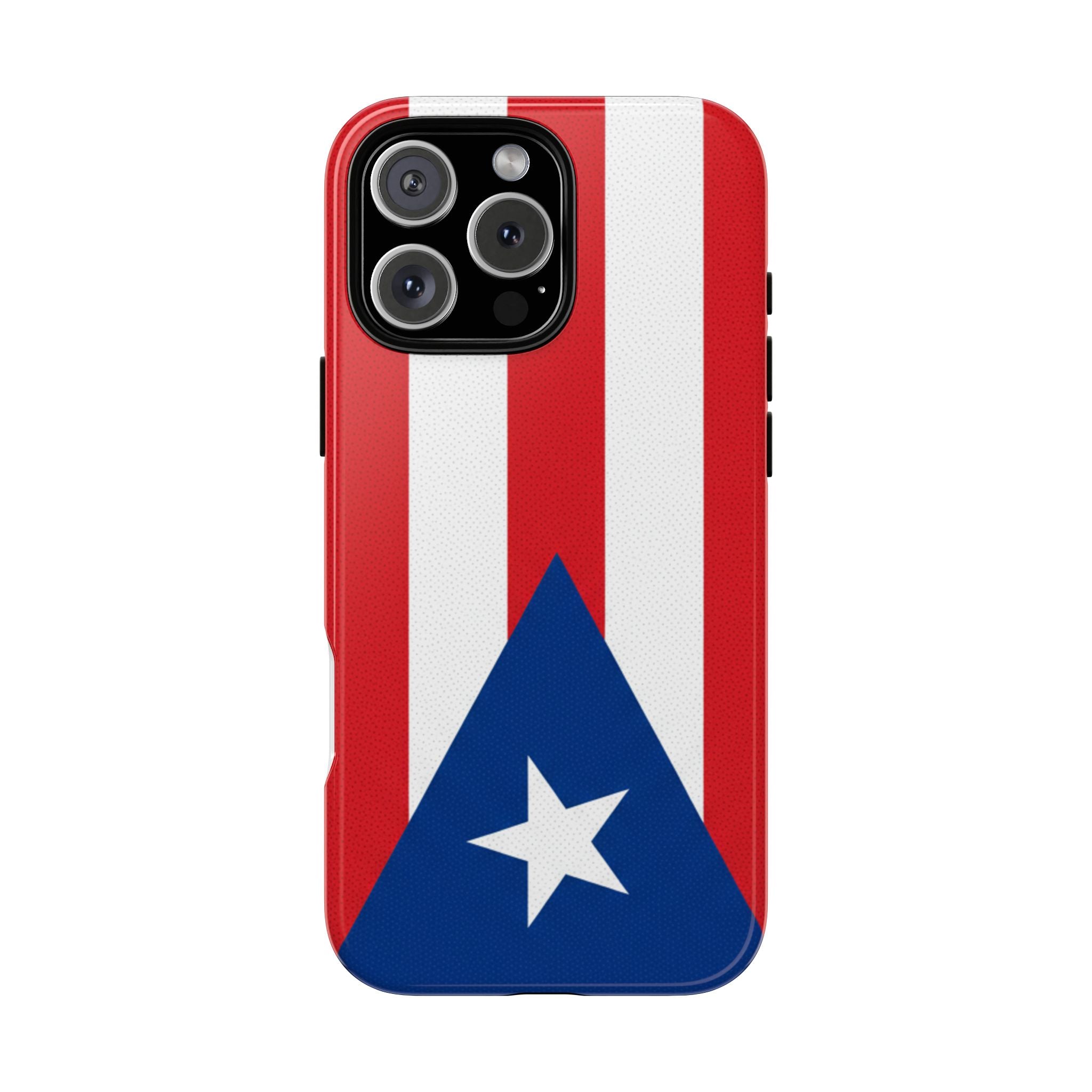 Puerto Rico Flag Tough Phone Case Patriotic Red & White Stripe Design