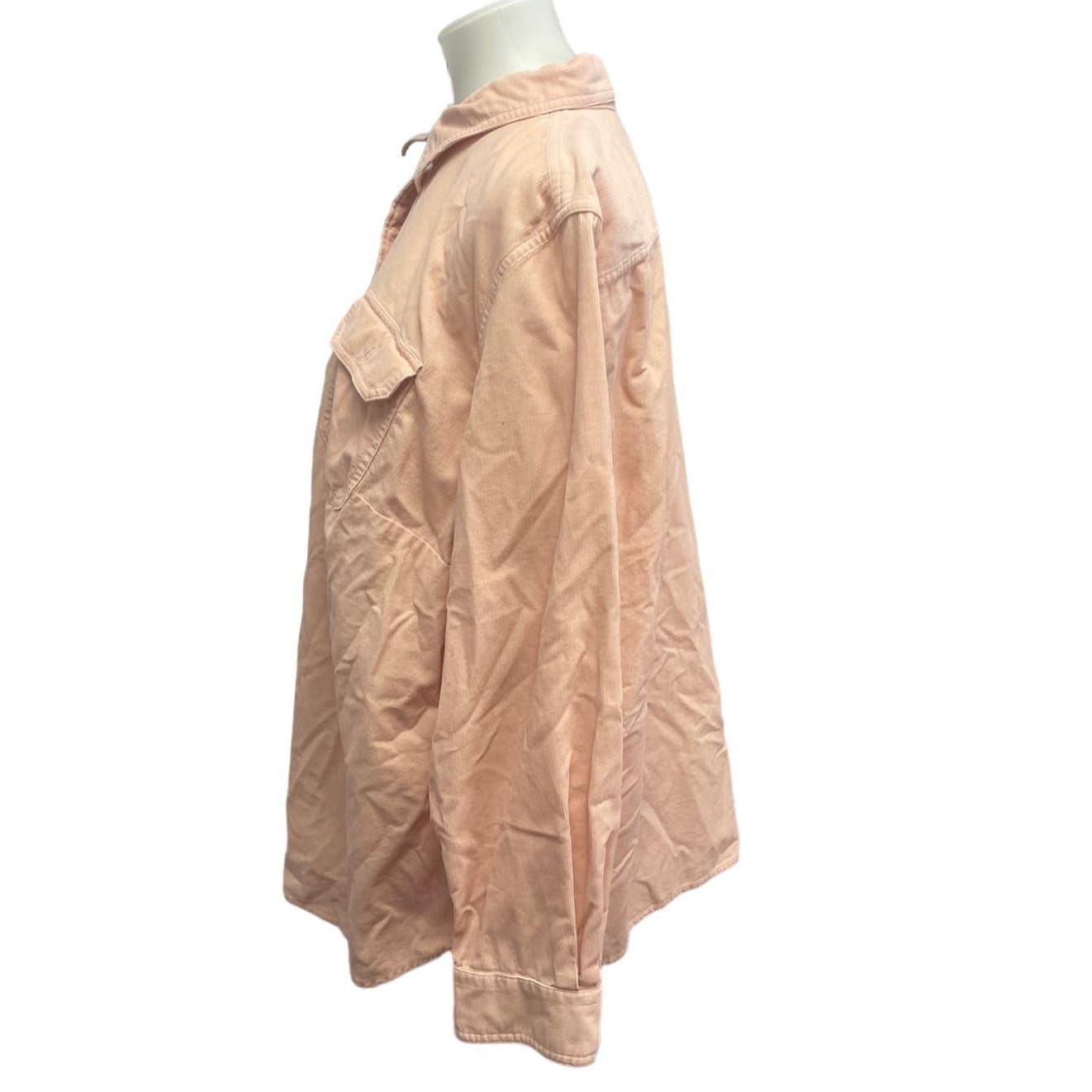 Chaps Womens 2X 100% Cotton Long Sleeve Button Up Corduroy Casual Shirt