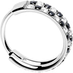 20G CZ Double Row Checkerboard Implant Grade Titanium Nose Hoop