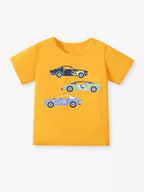 Children's Car Graphic Short Sleeve T-Shirt