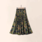 Slimming Pleated Floral Midi Dress