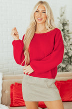 Black Bow Backless Bubble Sleeve Sweater