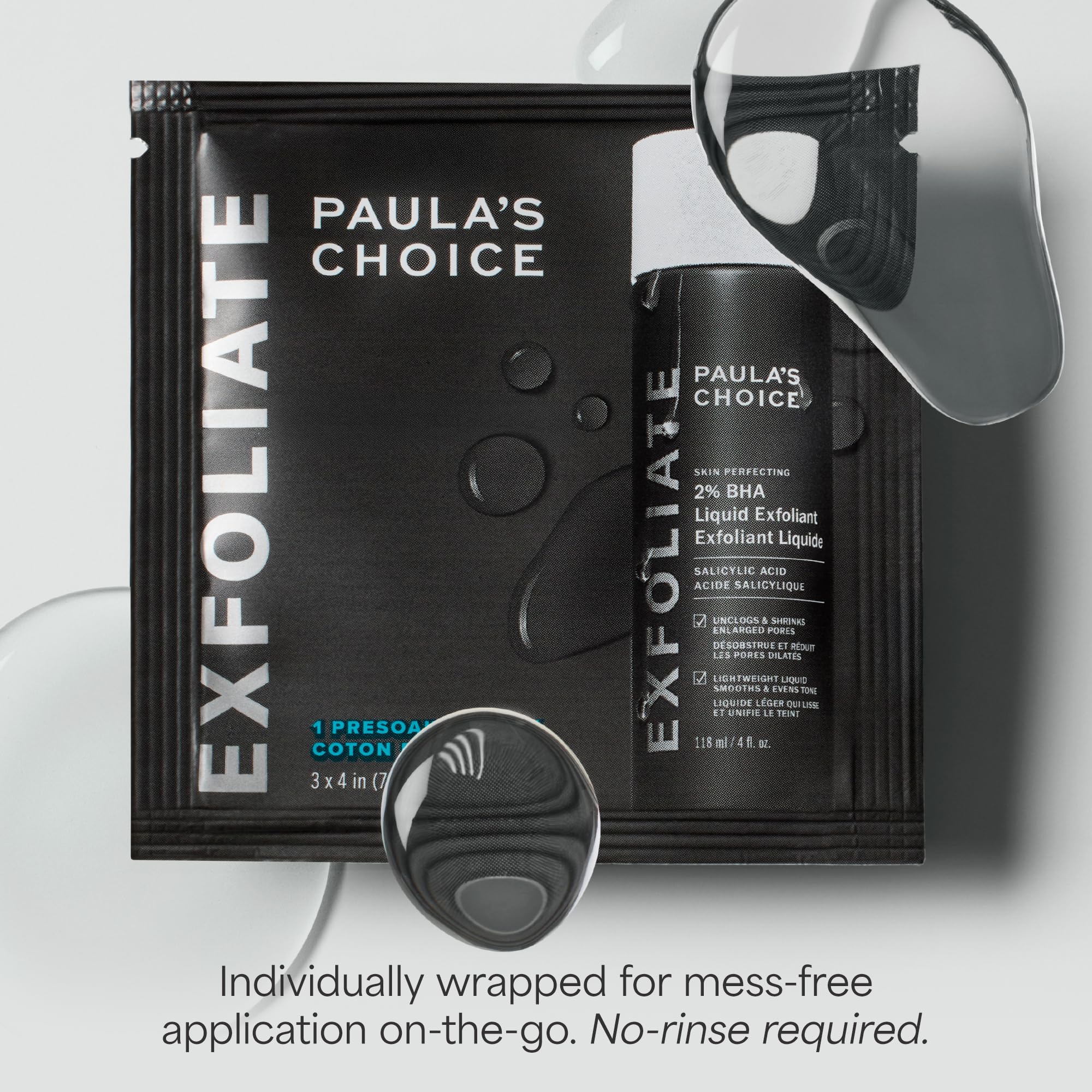 Paula's Choice SKIN PERFECTING 2% BHA Liquid Exfoliant with Salicylic Acid, Facial Polish for Enlarged Pores, Wrinkles & Fine Lines, Suitable for Blackhead-Prone Skin, Fragrance-Free