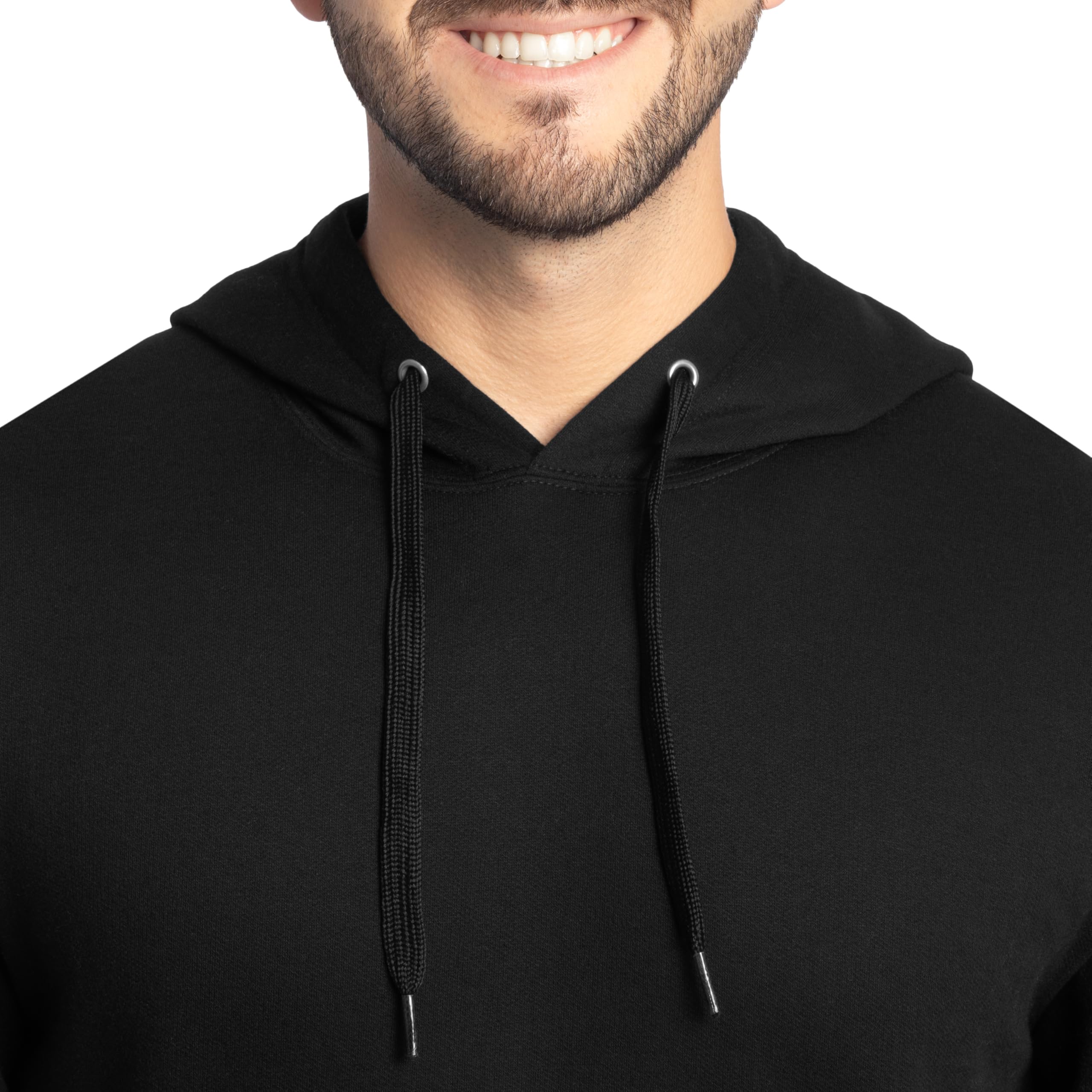Fruit of the Loom mens Eversoft Fleece Sweatshirts & Hoodies Shirt, Pullover - Black, Large US