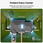 aosu Security Cameras Outdoor Wireless, 4 Cam-Kit, No Subscription, Solar-Powered, Home Security Cameras System with 360° Pan & Tilt, Auto Tracking, 2K Color Night Vision, Easy Setup, 2.4 & 5GHz WiFi