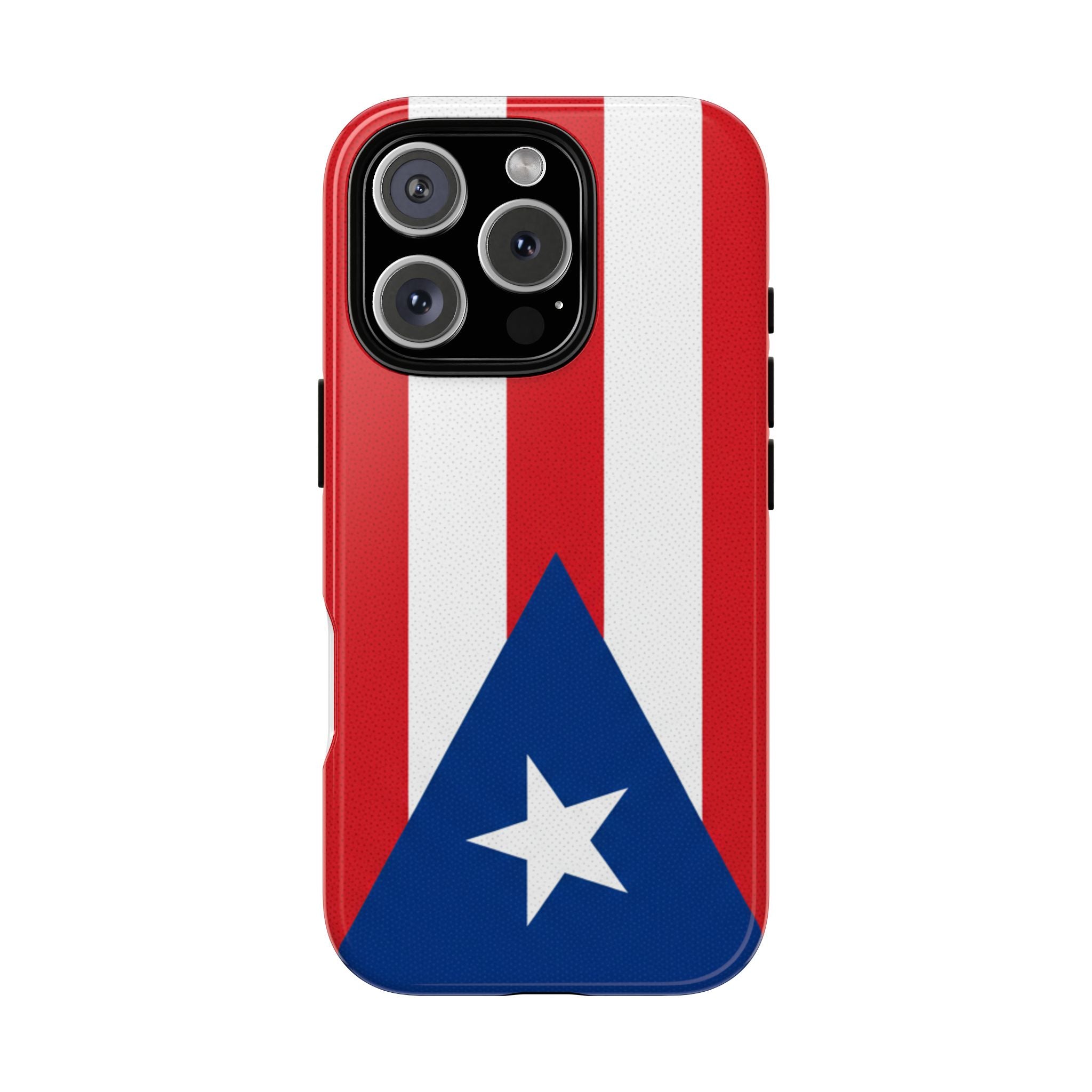 Puerto Rico Flag Tough Phone Case Patriotic Red & White Stripe Design