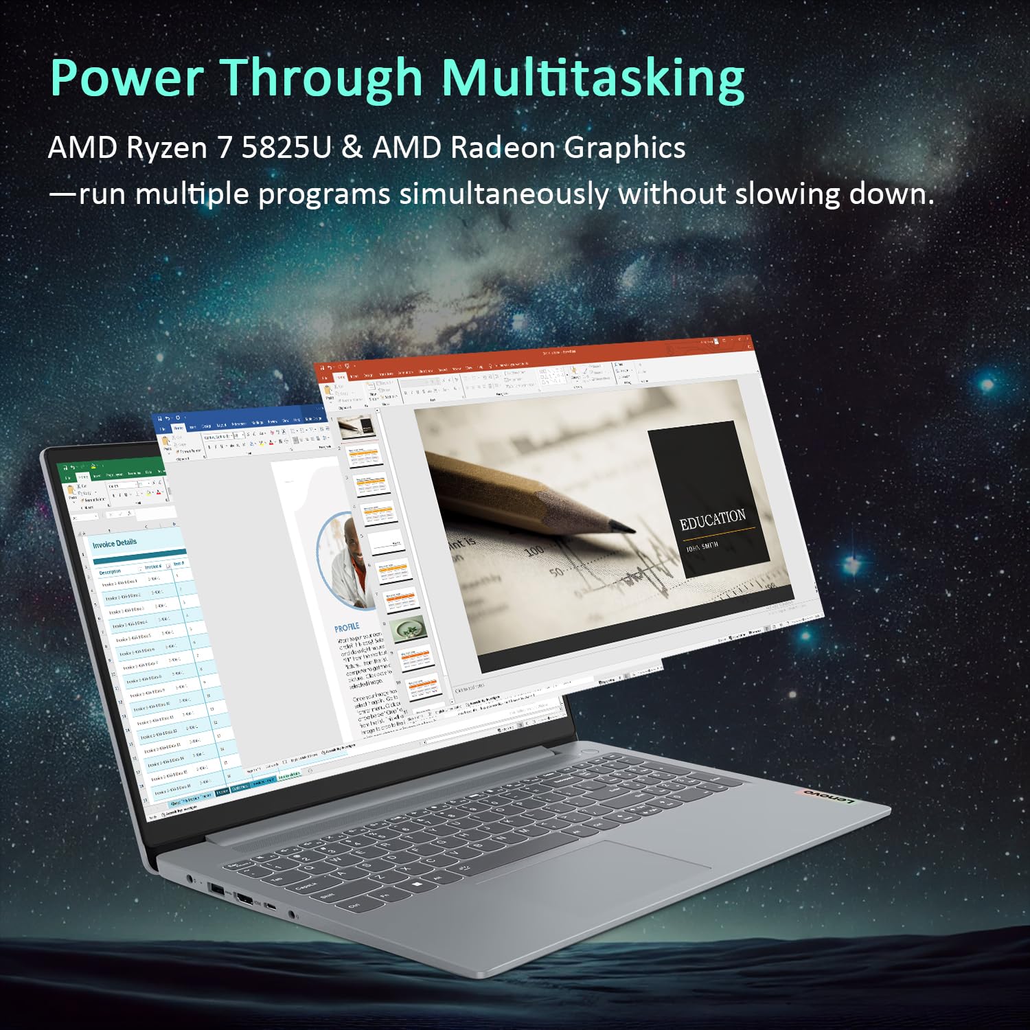 Lenovo V15 Business Laptop 2026 Edition, AMD Ryzen 3 7000-Series(Beat i7-1065G7), 15.6" FHD Display, 16GB DDR5 RAM, 256GB NVMe SSD, Wi-Fi 6, RJ-45, Dolby Audio, Windows 11 Pro, WOWPC USB, no Mouse