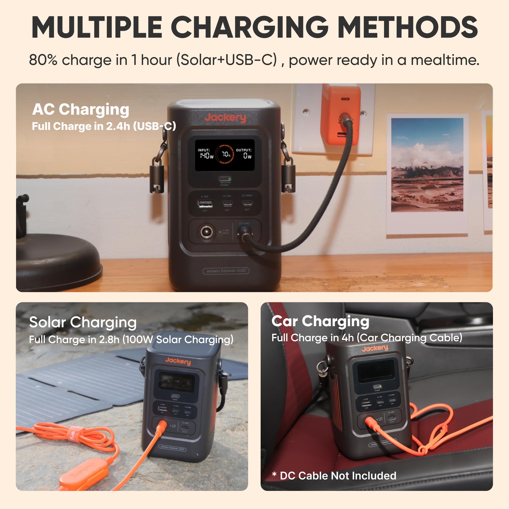 Jackery Portable Power Station Explorer 300, 293Wh Backup Lithium Battery, Solar Generator for Outdoors Camping Travel Hunting Blackout (Solar Panel Optional)