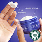 Olay Retinol Night Cream for Women, Anti-Aging Face Moisturizer, Fragrance-Free, Non Greasy - Anti-Wrinkle, Smooth Fine Lines, Hydrating Skin Care - Triple Collagen Cream, Peptide, Niacinamide, 1.7oz