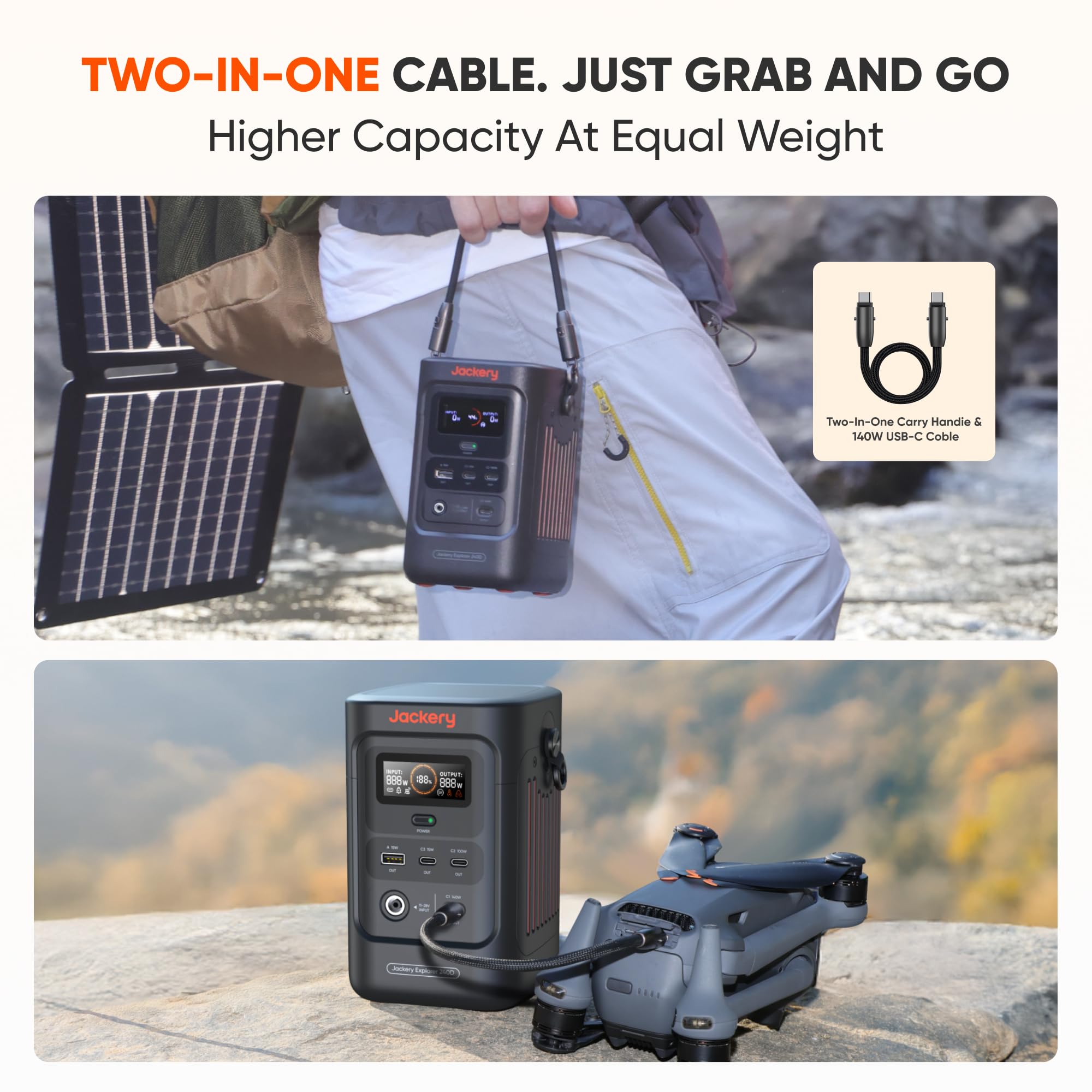 Jackery Portable Power Station Explorer 300, 293Wh Backup Lithium Battery, Solar Generator for Outdoors Camping Travel Hunting Blackout (Solar Panel Optional)
