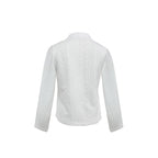 Women’s Textured Stand Collar Jacket – Solid Color