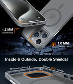 TORRAS Magnetic Shockproof for iPhone 12 Pro Case/iPhone 12 Case, [Military-Grade Drop Tested] [Compatible with MagSafe] Translucent Slim Protective Anti-Scratch, Black