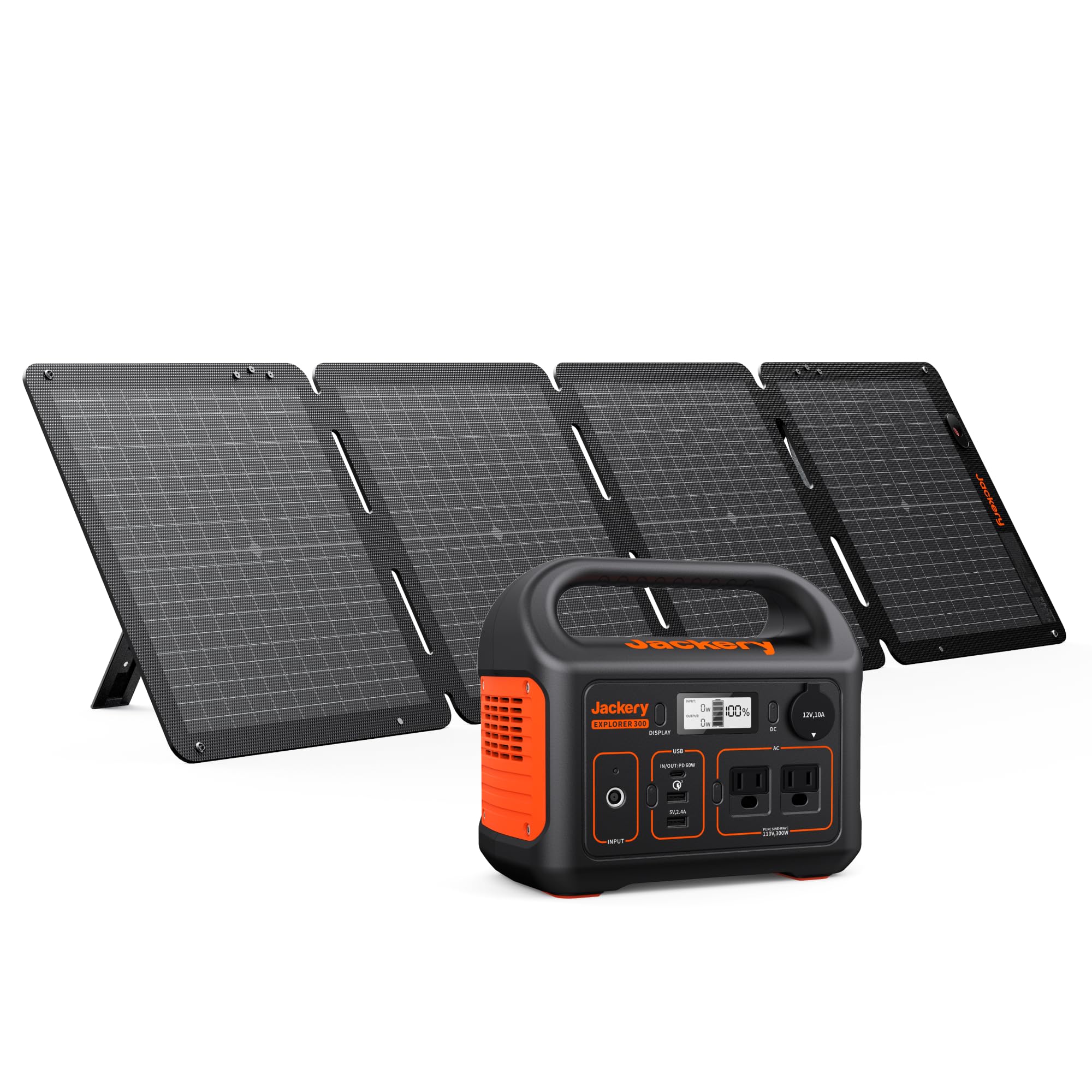 Jackery Portable Power Station Explorer 300, 293Wh Backup Lithium Battery, Solar Generator for Outdoors Camping Travel Hunting Blackout (Solar Panel Optional)