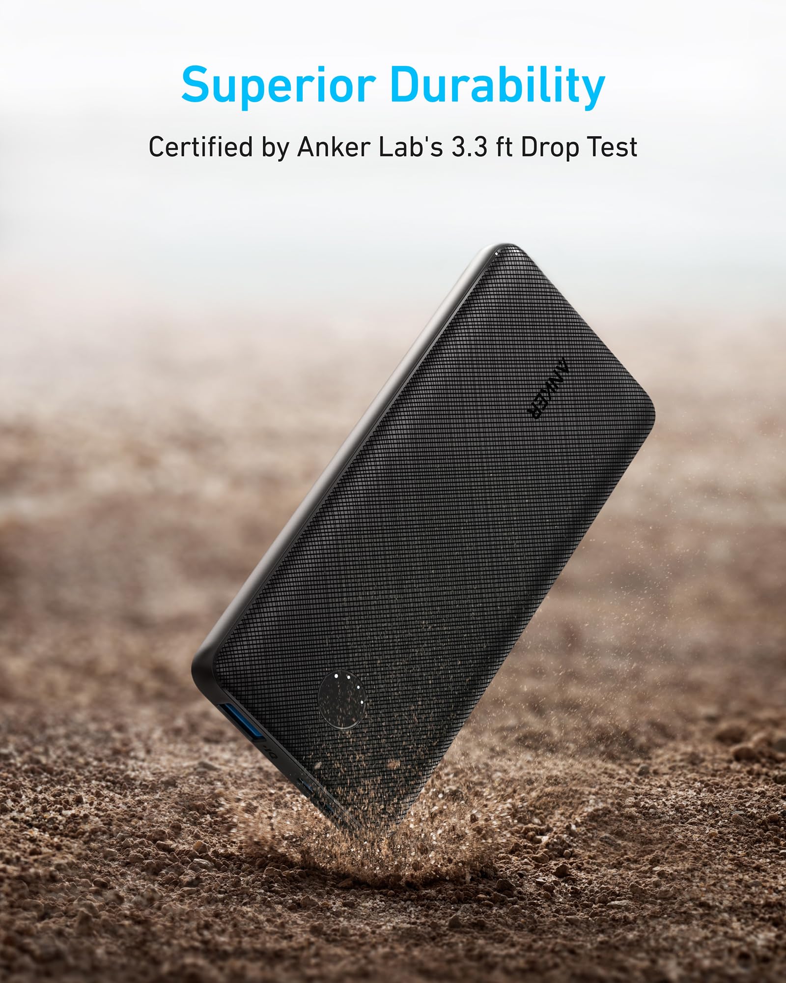 Anker Power Bank(PowerCore 10K), Compact Travel-Ready 10,000mAh Battery Pack with PowerIQ Charging Technology, 5V/3A High-Speed Charging for iPhone, iPad,and More (1, Black)