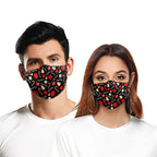 Christmas Green Fur Printed Protective Mask