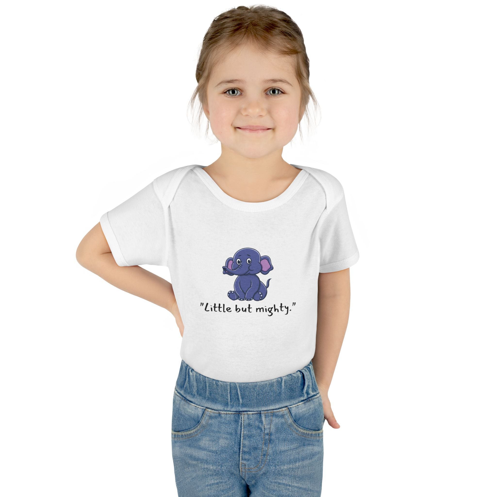 Baby Bodysuit - Little But Mighty Elephant
