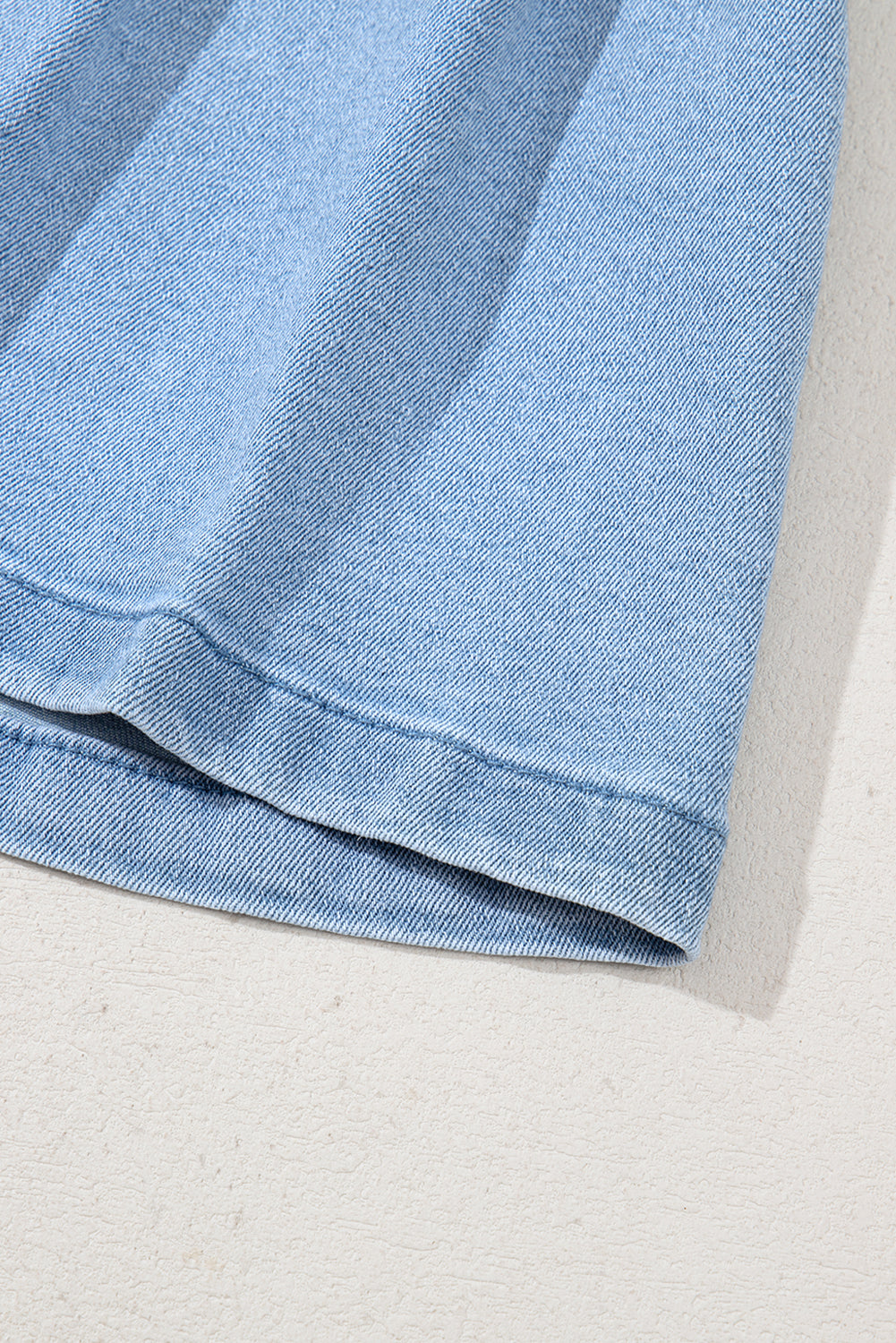 Dusk Blue Flared Denim Shorts