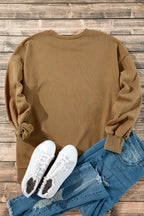 Sea Green Solid Fleece Lined Drop Shoulder High Low Sweatshirt