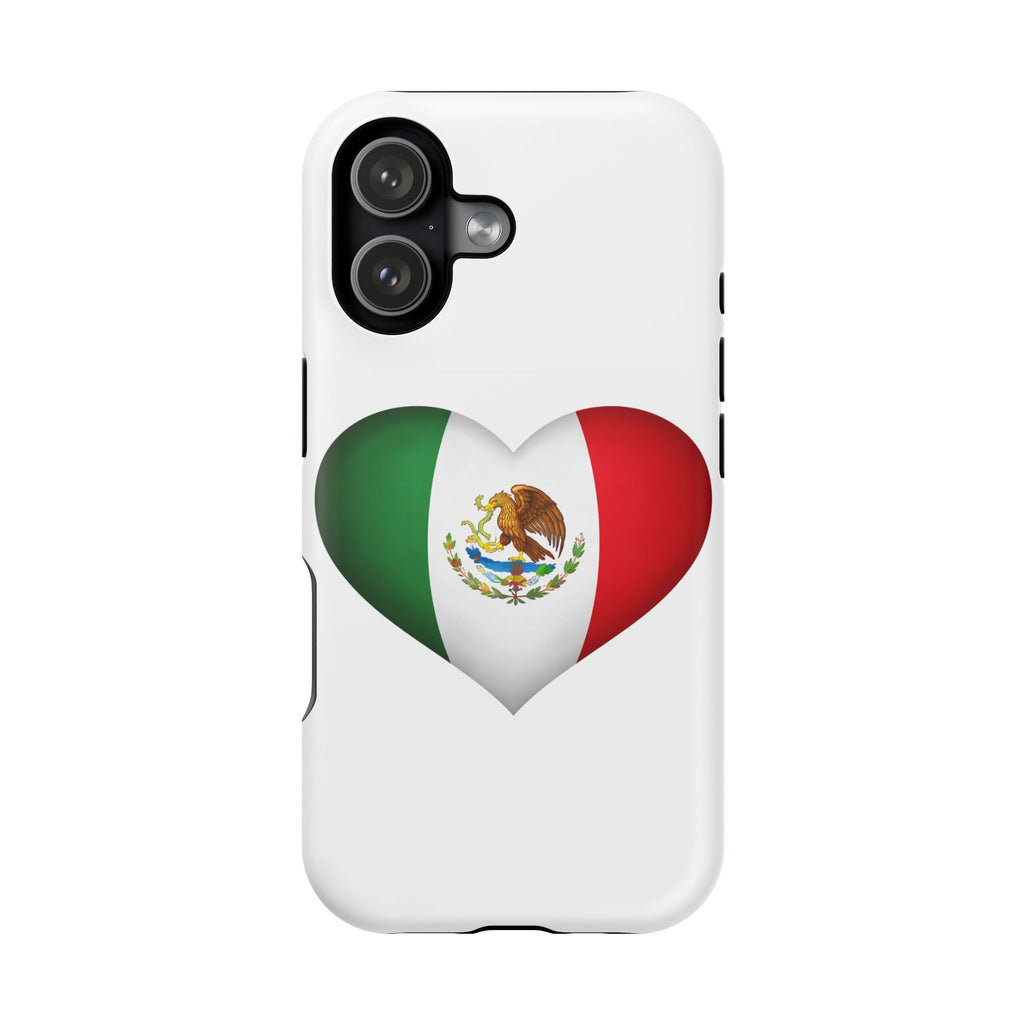 Mexico Heart Flag Phone Case Magnetic Impact Resistant Protective Cover